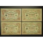 Rosja, zestaw 3 ruble 1905. Razem 40 szt. (971)