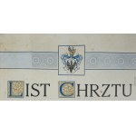 My, z Boží milosti Gutenbergovi učedníci.... Tiskařský diplom za osvobození, Poznaň 13.X.1931r.