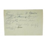 [FIRE FIGHTERS] Course for chiefs of the Rej. Fire. in Poznań 1 - 13.XII.1947r., autographs on the reverse side