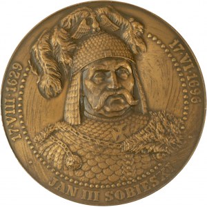 Medal Jan III Sobieski - Bitwa pod Wiedniem 12 września 1683r., sygnowany KOTYŁŁO, TWO Warszawa
