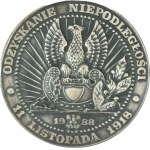 Medal Marszałek Józef Piłsudski - Odzyskanie niepodległości 11 listopada 1918r., sygnowany Kotyłło, srebrzony