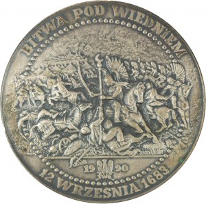 Medal Jan III Sobieski - Battle of Vienna on September 12, 1683, signed Kotillo, silver plated