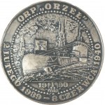 Medaila nadporučík Jan Grudziński - ORP Orzeł, signovaná Kotyłło, postriebrená