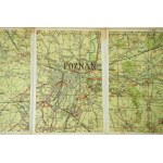 Map of Puszczykowo - Mosina and map of Poznan area, RARE [before 1939].