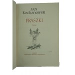 KOCHANOWSKI Jan - Fraszki. Výběr. Ilustrace Maja Berezowska, 1. vydání, 1956.