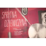 Oryginalny plakat filmowy Sprytna dziewczyna, premiera 24.VII.1959r., sygnowany Maria Syska