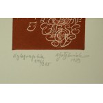 GOŁĘBNIAK Antoni Jan [1917-1988] - Xylographia 246/265, signiert Golębniak '83, f. 10 x 18cm