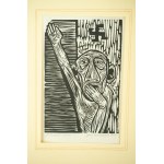 BORSUKIEWICZ Jerzy - Hitlerismus, linoryt, 1958, f. 11 x 17cm