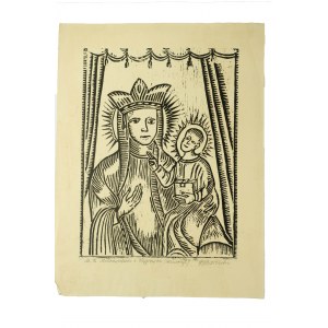 BORUCKI Ignacy - Matka Boska Miłosierdzia z Wągrowca, drzeworyt, f. 28 x 37cm