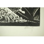 BORUCKI Ignacy - Rakszawa - cegielnia, linoryt, 1980r., f. 38 x 28cm