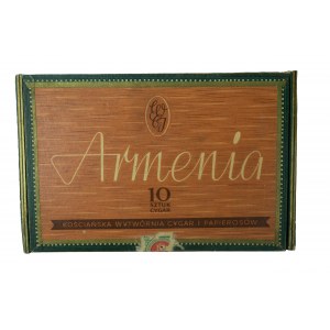 Kościańska Wytwórnia Cigars i Papierosów - originálna kartónová krabica s 10 cigarami Armenia, veľmi dobrý stav