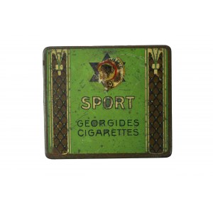 Originální plechová krabička cigaret SPORT Georgides, gegr. 1862