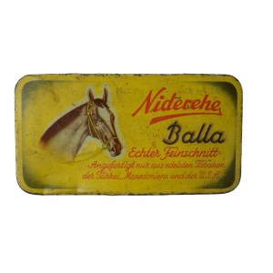 Originálna plechová škatuľka na tabak NIDEREHE BALLA