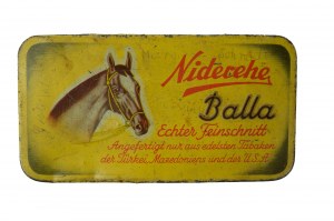 Original tin tobacco box NIDEREHE BALLA