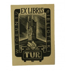 Exlibris knižnice Spoločnosti robotníckej univerzity [TUR] v Toruni