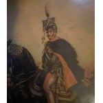 KOSSAK Juliusz - portrét knížete Józefa Poniatowského na koni [oleprint], kopie díla Juliusze Kossaka z roku 1879