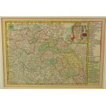 [XVIIIw. - Śląsk] mapa Śląska [Księstwo Śląskie], miedzioryt kolor., autor J.G. Schreiber, ca. 1750r.