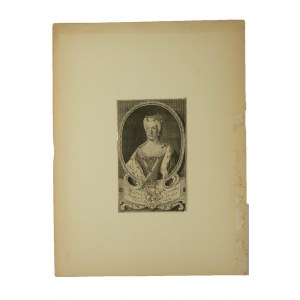 Copperplate of Maria Josepha Regina Polonia [Maria Josefa Habsburg] last queen of Poland, 1737. Ch.J. Sysang