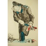 KUKRYNIKSY - Koltschak, Karikatur von Alexander Koltschak [1874-1920] Feind der Sowjetunion, 1920 hingerichtet