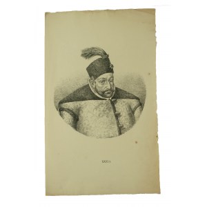 Tlač [print] Stefan Batory, polovičná postava, f. 25,5 x 42cm