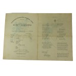 Warszawskie Towarzystwo Śpiewacze Lutnia - program III (59-go) koncertu 5 listopada 1901 roku pod dyrekcyą Piotra Maszyńskiego