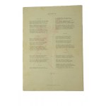 Varšavský pěvecký spolek Lutnia - program třetího (59.) koncertu 5. listopadu 1901, který řídil Piotr Maszyński