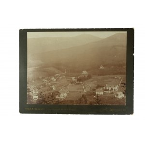 [KARPACZ - 19. storočie] Fotografia horného Karpacza z roku 1898, ateliér M. Rehnert, Jelenia Góra, f. 31,5 x 23,5 cm
