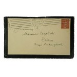 List [rukopis s autografom] od Juliusza Osterwu + obálka Alexandrovi Czaplickému, štátnemu zástupcovi z Radomu, týkajúci sa nesplateného dlhu, 1929, RZADKIE