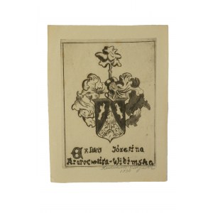 Exlibris KRATOCHWILA - WIDYMSKA Józefina [1878-1965], 1930, sign.