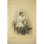 Barevný portrét hraběnky Eugenie Marie Łoś [1860-1952], manželky Adolfa hraběte Łośe, majitele Karolówky u Lvova.