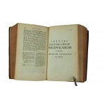 Iustini historiae Philippicae, oprawa skóra ze złoconym superekslibrisem dwugłowy orzeł z tarczą na piersi, 1760r. Abrahamo Gronovio, edycja druga