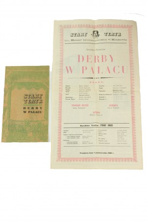 Program and theatrical placard of the play 