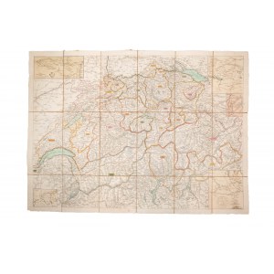 Silniční mapa Švýcarska / Carte routiere de la Suisse, J. Goujon, 19. století