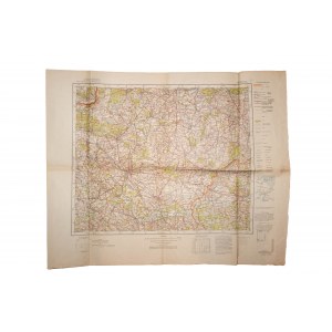 Mapa topograficzna Poznania i okolic, stan na 1930r., skala 1:300.000, f. 61,5 x 50cm