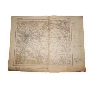 Mapa topograficzna Poznania, Pas 39 Słup 24, skala 1:100.000, WIG Warszawa 1935r.
