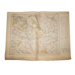Mapa topograficzna Środa, Pas 40 Słup 24, skala 1:100.000, WIG Warszawa 1934r.