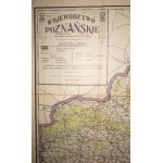 Mapa Województwo Poznańskie, skala 1:300.000, Wydawnictwo Towarzystwa Przyjaciół Nauk w Poznaniu, Poznań 1922r., f. 98 x 138cm