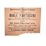 Koło Śpiewackie w Trzemesznie AFISZ przedstawienie amatorskie Zalecanka, Białe fartuszki, Sztandary polskie na Kremlu, październik 1926r.