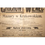 Gesangsverein in Trzemeszno AFISZ zur Aufführung Grochowy wieniec czyli Mazury in Krakowskiem am 29. Januar 1911.