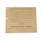 Koło Śpiewackie w Trzemesznie, Gniezno w grudniu 1918r., pismo z zaproszeniem na zebranie Koła