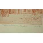WOŚ Cz. - Pałac w Antoninie, akwaforta, f. 14,5 x 19cm, sygnowana