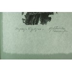 GOŁĘBNIAK Antoni - Impresia zo Štedrého večera, drevorez, f. 12 x 18cm