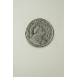 OLESZCZYŃSKI Antoni - Medal [awers] Zygmunta Starego [D. Sigis. R.P.P.P. EF. AD. VIVA M. IMAGI. AETA.60], staloryt, XIX wiek