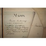 [OSZKOWICE - XVIIIw.] Mappa gruntu duchownego we wsi Oskowicach do W Xiędza Czaplińskiego proboszcza tuteyszego należący (...), 1796r., f. 52,5 x 78,5cm, BARDZO RZADKIE