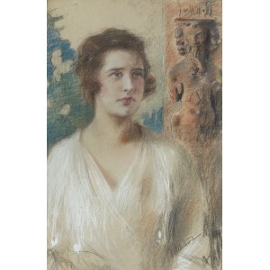 Theodor Axentowicz, PORTRET OF A YOUNG LADY