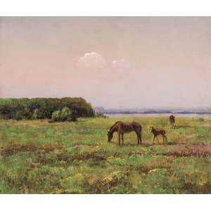Viktor Koretsky, HORSES ON A MEadow, pre-1939