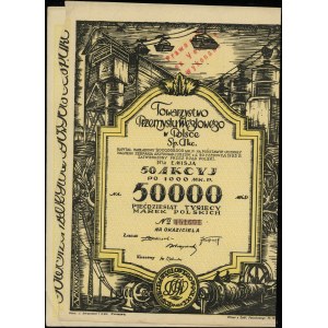 Polen, 50 Aktien zu 1.000 polnischen Mark = 50.000 polnische Mark, 20.06.1923, Warschau