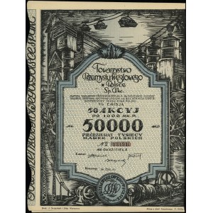 Polen, 50 Aktien zu 1.000 polnischen Mark = 50.000 polnische Mark, 20.06.1923