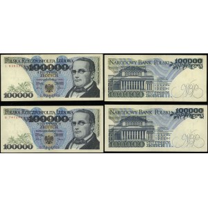Poland, set: 2 x 100,000 zlotys, 1.02.1990