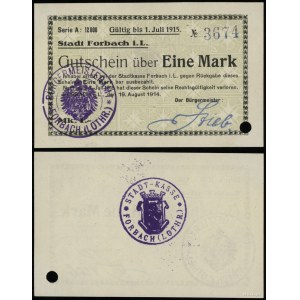 Niemcy, 1 marka, ważna od 19.08.1914 do 1.07.1915